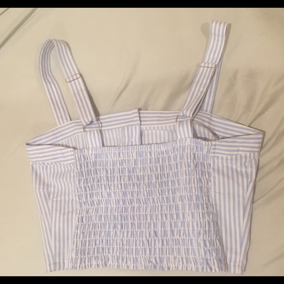 Stripped Button Crop Tank - Picture 2 of 2